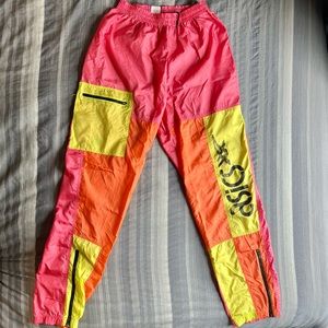 Vintage Neon Asics Track Pants